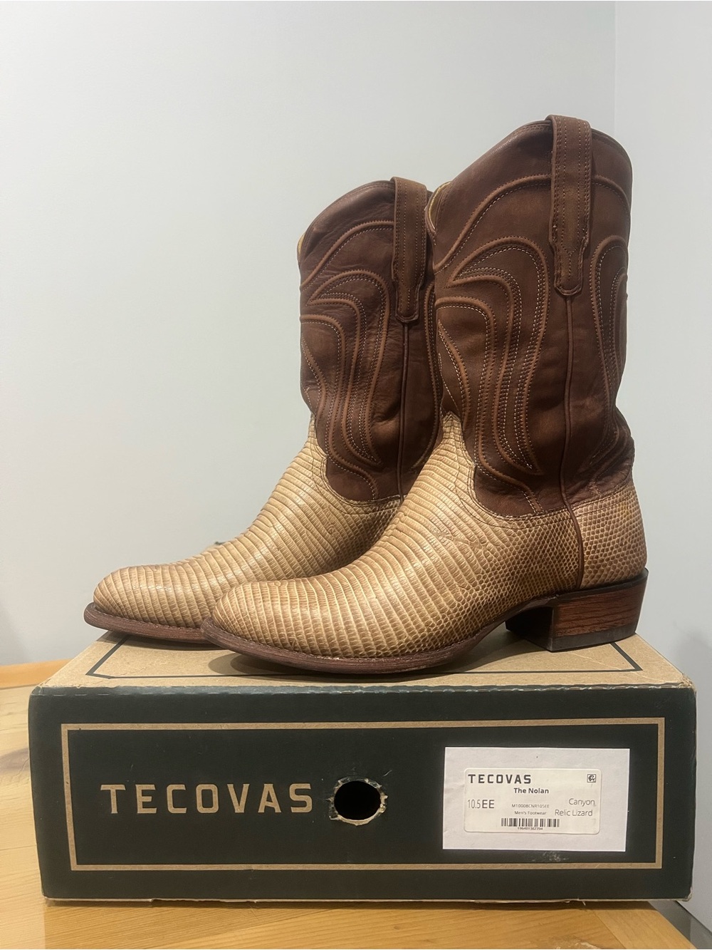 Tecovas the Nolan Canyon Relic Lizard - Men's Cowboy Boots - 10.5 EE